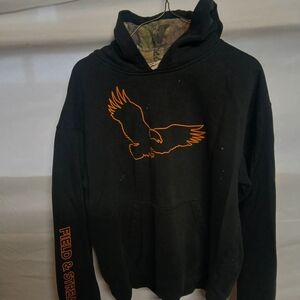 LG Black Sweater with Orange Eagle Design